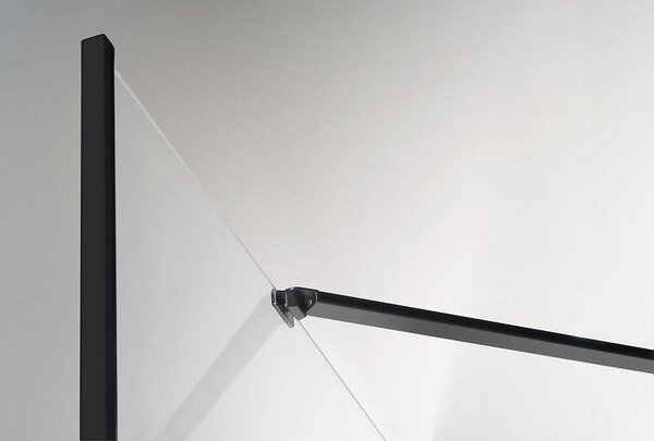 ZOOM LINE BLACK Čtvrtkruhový sprchový kout 900x900mm, čiré sklo, pravý