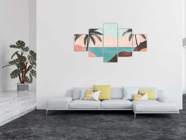 Obraz - Palmy u moře (125x70 cm)