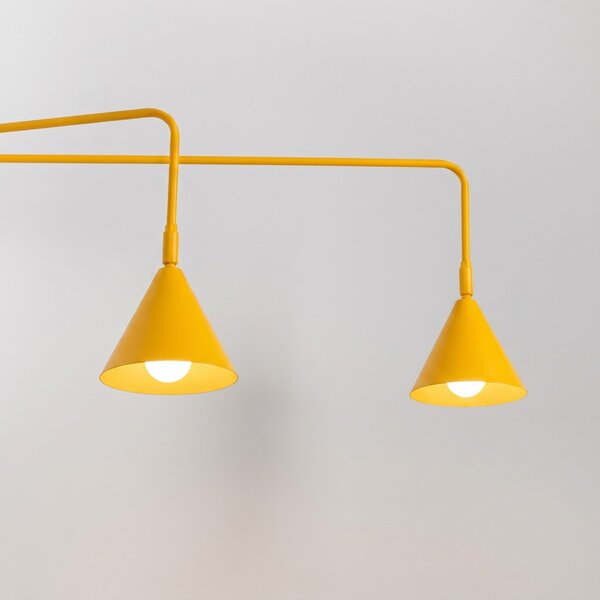 Sollux Lighting Nástěnné svítidlo NOX 2 žluté s vypínačem