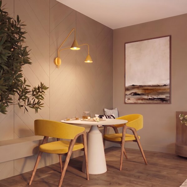 Sollux Lighting Nástěnné svítidlo NOX 2 žluté s vypínačem