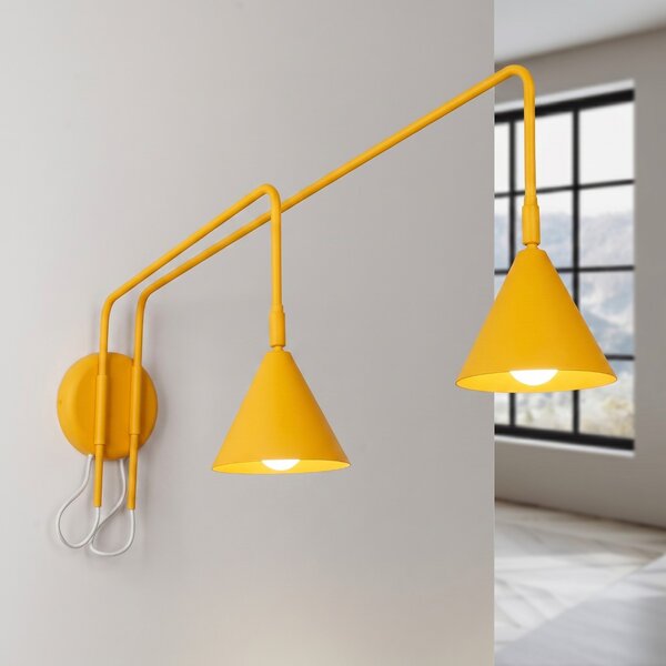 Sollux Lighting Nástěnné svítidlo NOX 2 žluté s vypínačem