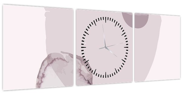 Obraz - Fialový minimalismus N⁰2 (s hodinami) (90x30 cm)