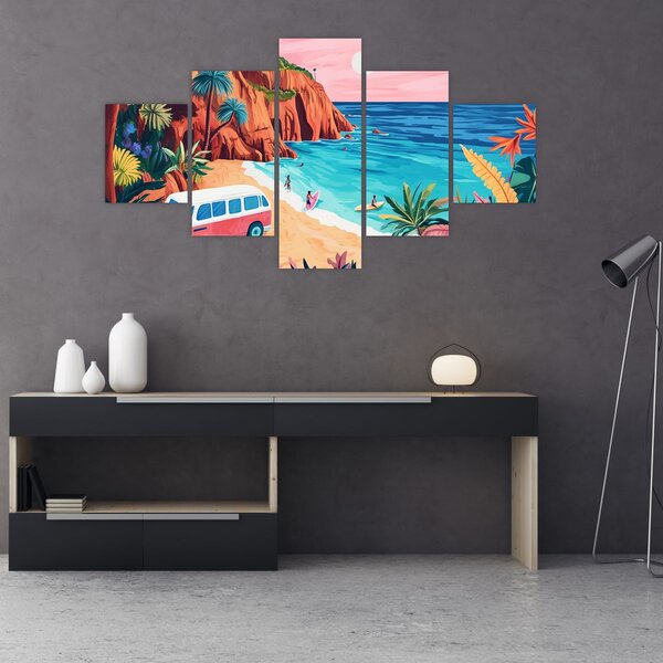 Obraz - Karavan u oceánu (125x70 cm)