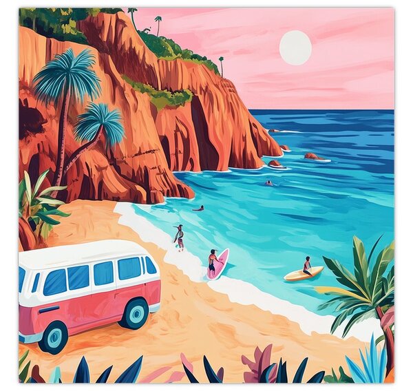 Obraz - Karavan u oceánu (30x30 cm)