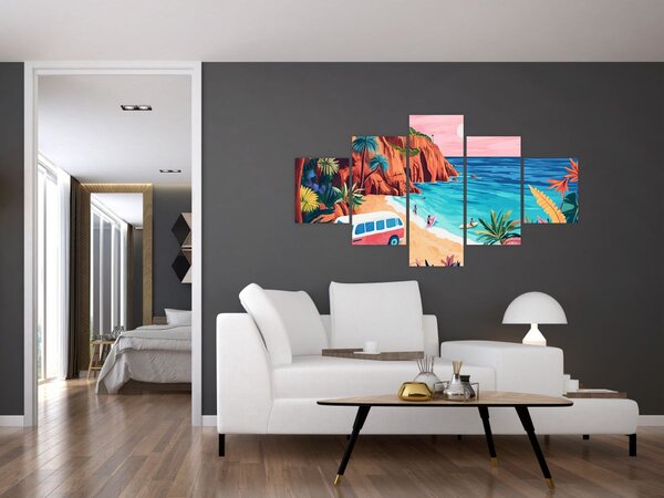 Obraz - Karavan u oceánu (125x70 cm)