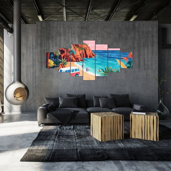 Obraz - Karavan u oceánu (210x100 cm)