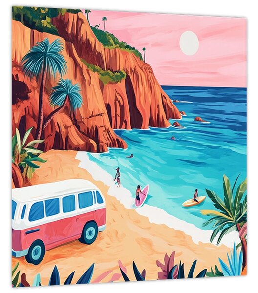 Obraz - Karavan u oceánu (30x30 cm)