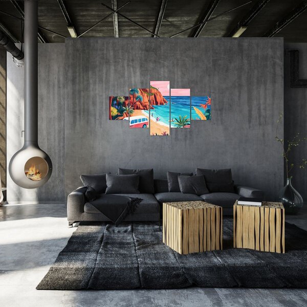 Obraz - Karavan u oceánu (125x70 cm)