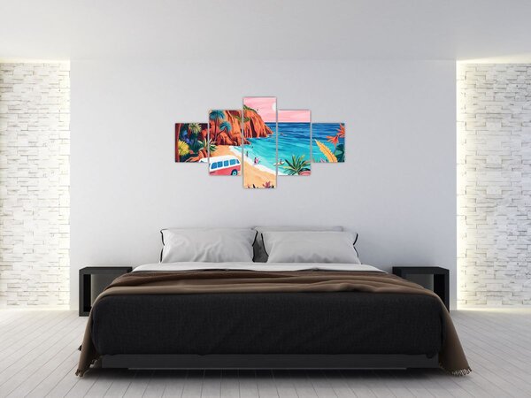 Obraz - Karavan u oceánu (125x70 cm)