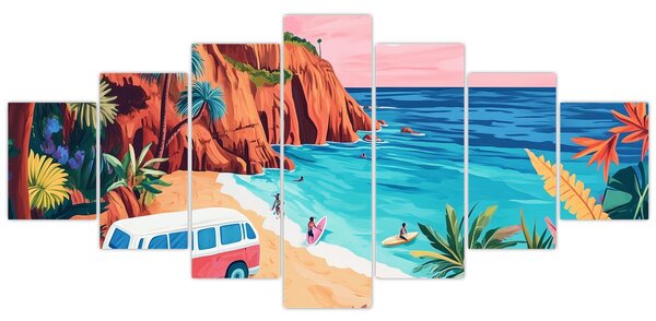 Obraz - Karavan u oceánu (210x100 cm)