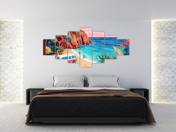 Obraz - Karavan u oceánu (210x100 cm)