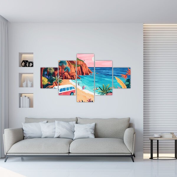 Obraz - Karavan u oceánu (125x70 cm)