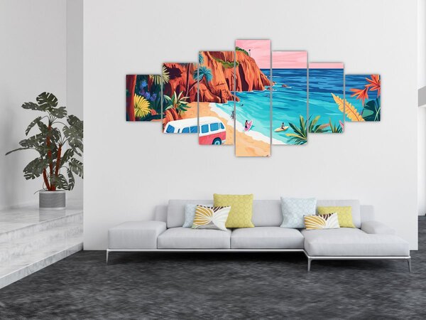 Obraz - Karavan u oceánu (210x100 cm)