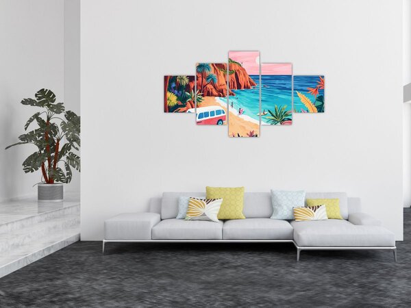 Obraz - Karavan u oceánu (125x70 cm)