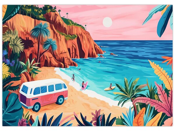 Obraz - Karavan u oceánu (70x50 cm)