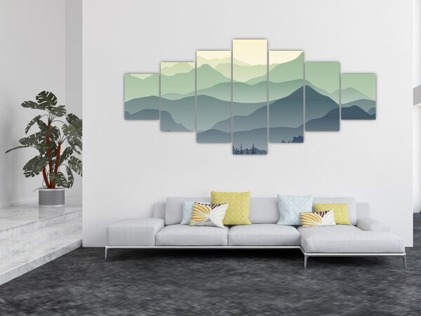 Obraz - Forest Mountain (210x100 cm)