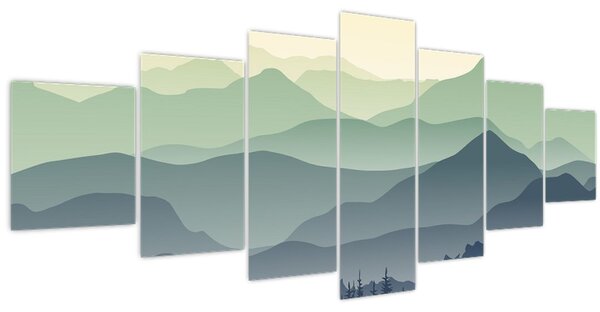 Obraz - Forest Mountain (210x100 cm)