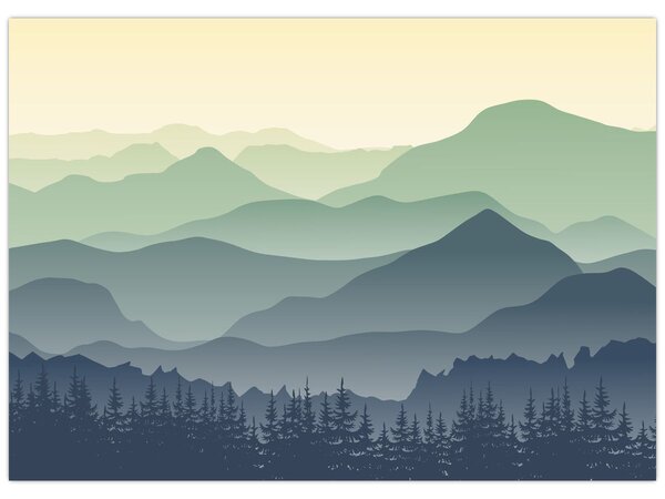 Obraz - Forest Mountain (70x50 cm)