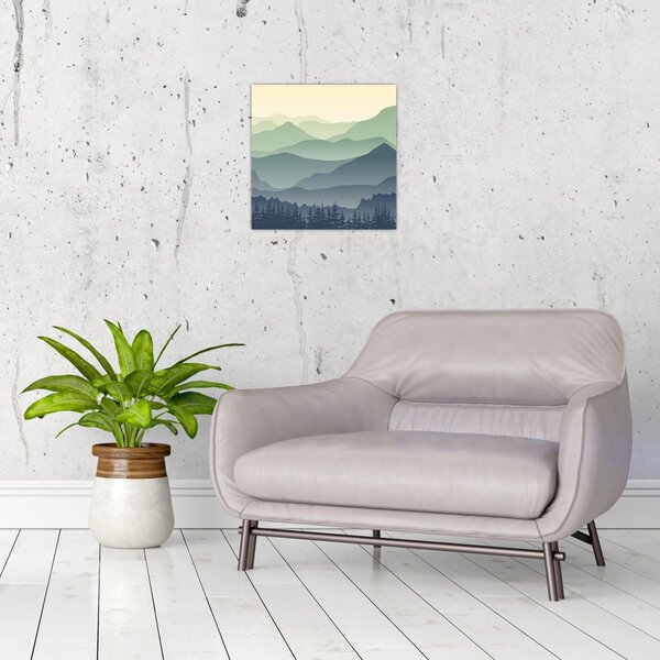 Obraz - Forest Mountain (30x30 cm)