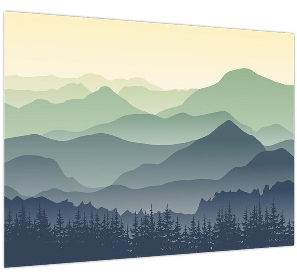 Obraz - Forest Mountain (70x50 cm)