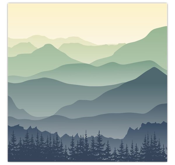 Obraz - Forest Mountain (30x30 cm)
