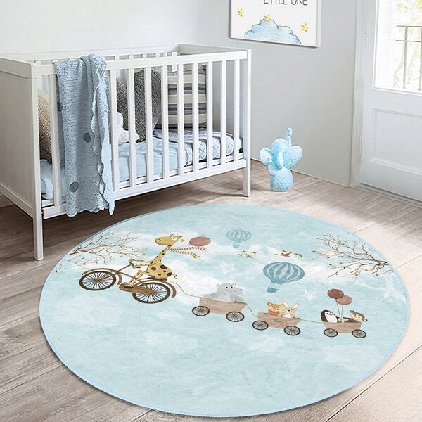Světle modrý dětský koberec ø 120 cm Comfort – Mila Home