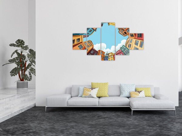 Obraz - Mezi domy (125x70 cm)