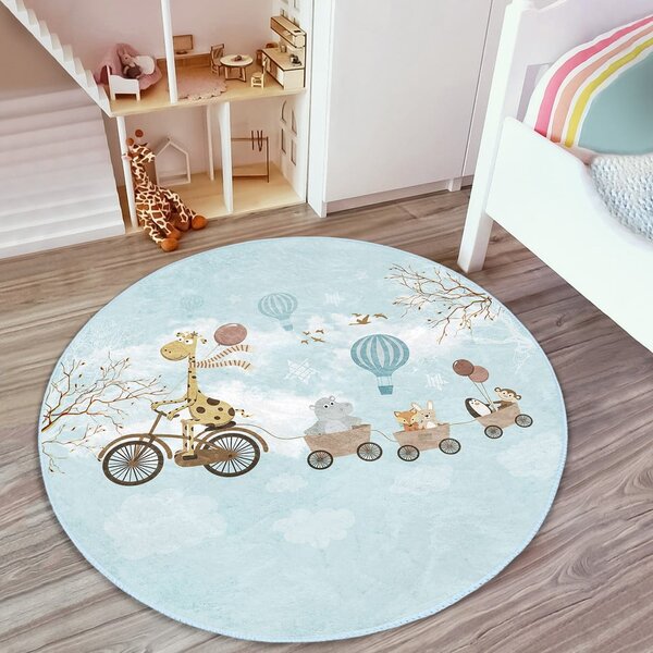 Světle modrý dětský koberec ø 120 cm Comfort – Mila Home