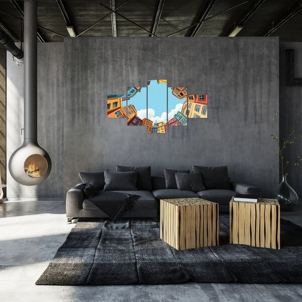 Obraz - Mezi domy (125x70 cm)