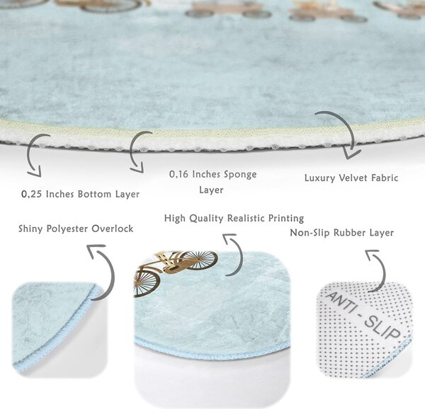 Světle modrý dětský koberec ø 120 cm Comfort – Mila Home