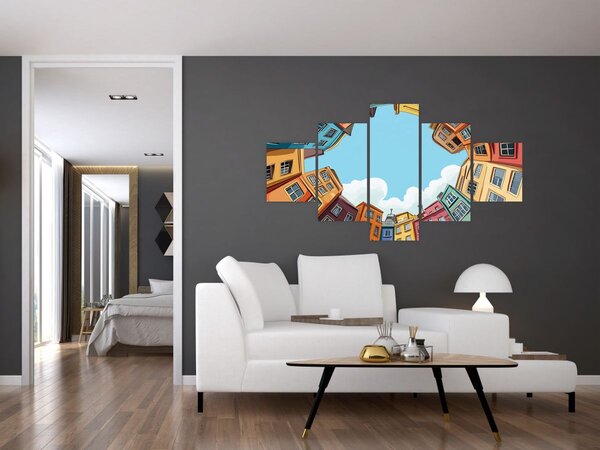 Obraz - Mezi domy (125x70 cm)