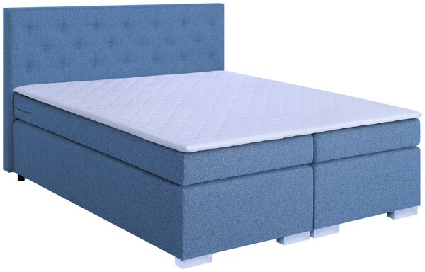 POSTEL BOXSPRING, 180/200 cm, modrá MID.YOU - Manželské postele, Online Only