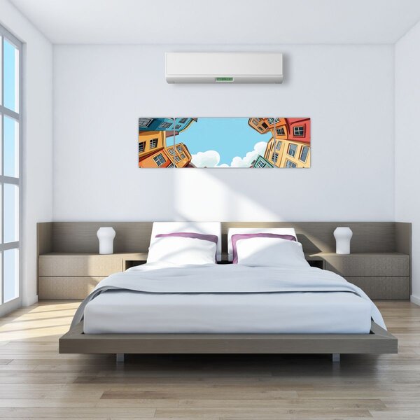 Obraz - Mezi domy (170x50 cm)
