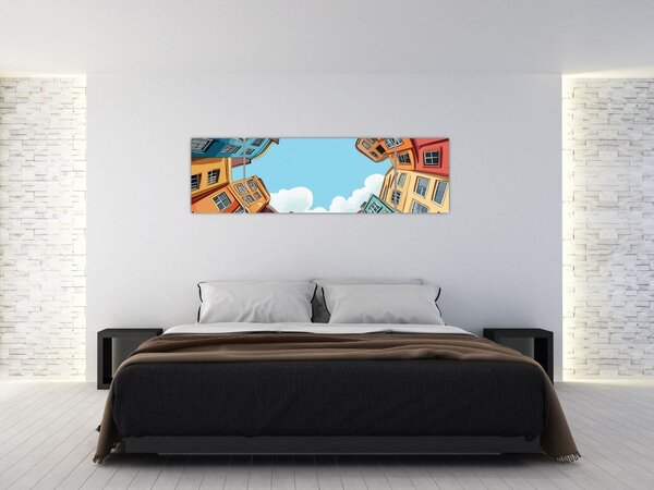 Obraz - Mezi domy (170x50 cm)