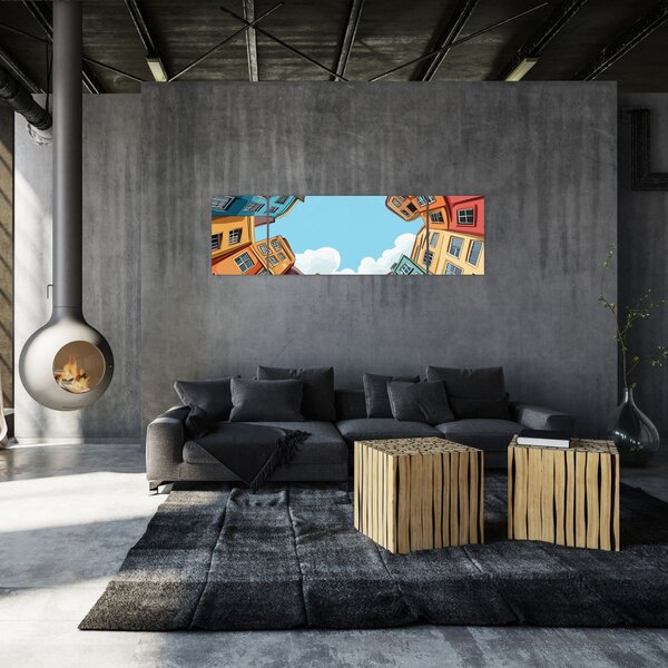 Obraz - Mezi domy (170x50 cm)