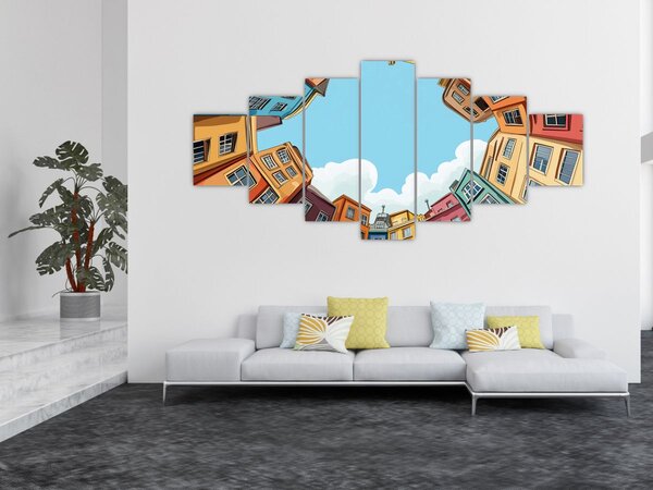 Obraz - Mezi domy (210x100 cm)