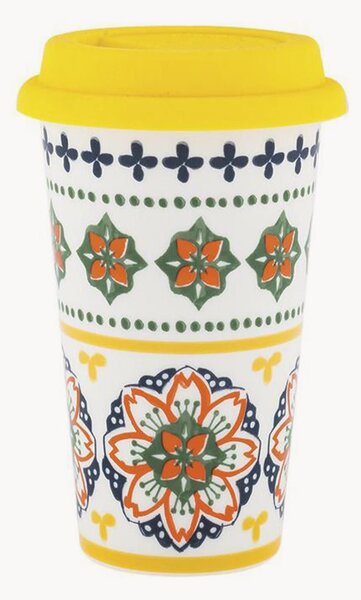 Hrnek z kostního porcelánu's víčkem Gardeny