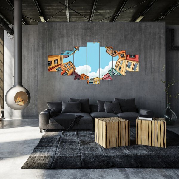 Obraz - Mezi domy (210x100 cm)