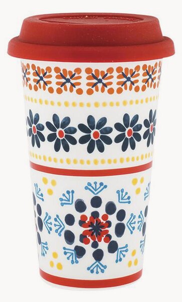 Hrnek's víčkem z kostního porcelánu Gardeny