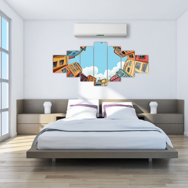 Obraz - Mezi domy (210x100 cm)