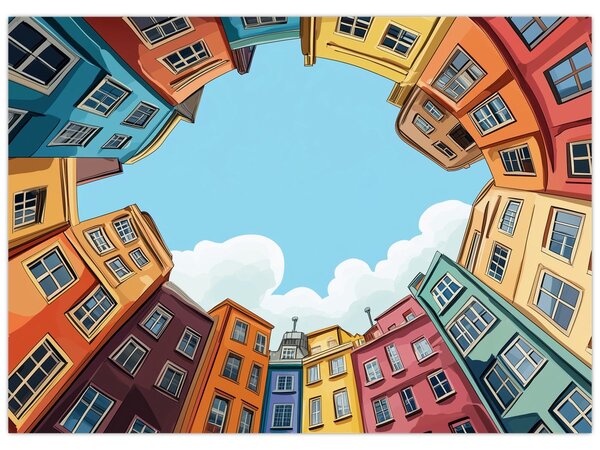 Obraz - Mezi domy (70x50 cm)