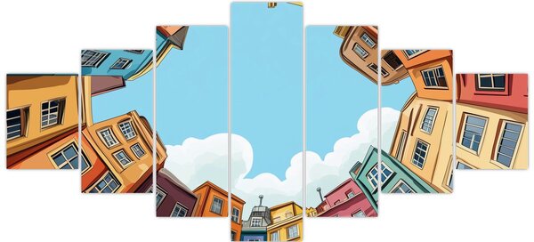 Obraz - Mezi domy (210x100 cm)