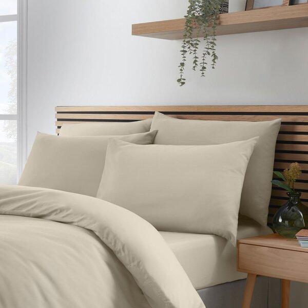 Béžové povlečení na dvoulůžko 200x200 cm So Soft Easy Iron – Catherine Lansfield