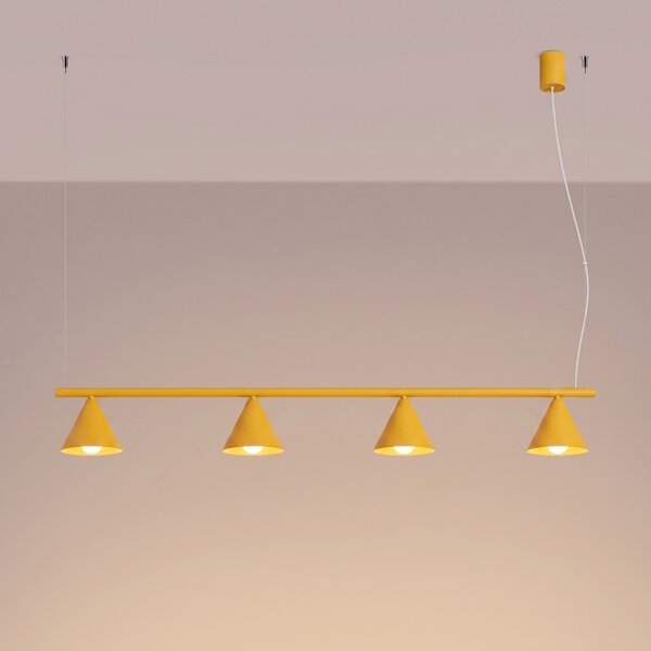 Sollux Lighting Lustr NOX 4L žlutý
