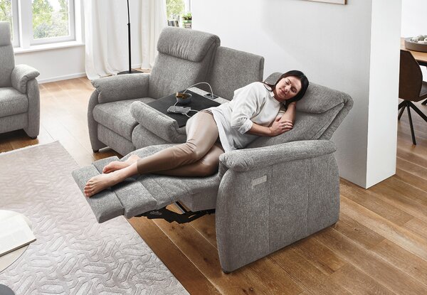 TRAPÉZOVÁ POHOVKA, textil, šedobéžová Pure Home Comfort - Pohovky