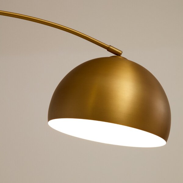 Kave Home Zlatá kovová stojací lampa Madali 160/185 cm