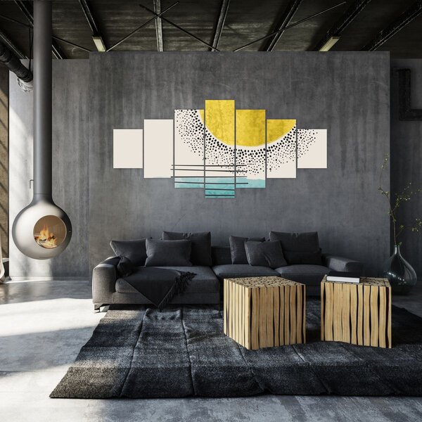 Obraz - Abstraktní malba pláže N⁰2 (210x100 cm)
