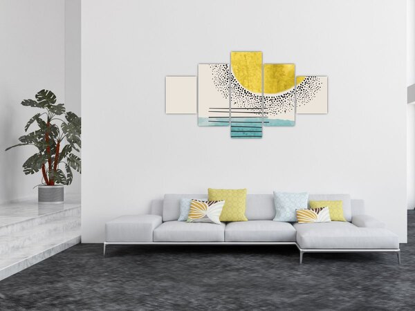 Obraz - Abstraktní malba pláže N⁰2 (125x70 cm)