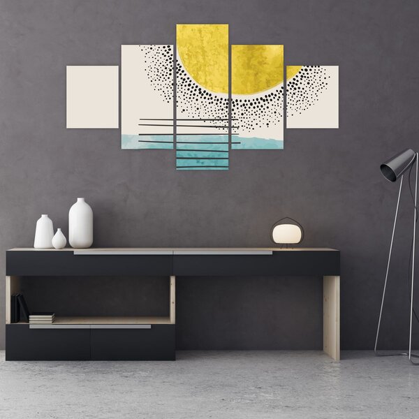 Obraz - Abstraktní malba pláže N⁰2 (125x70 cm)