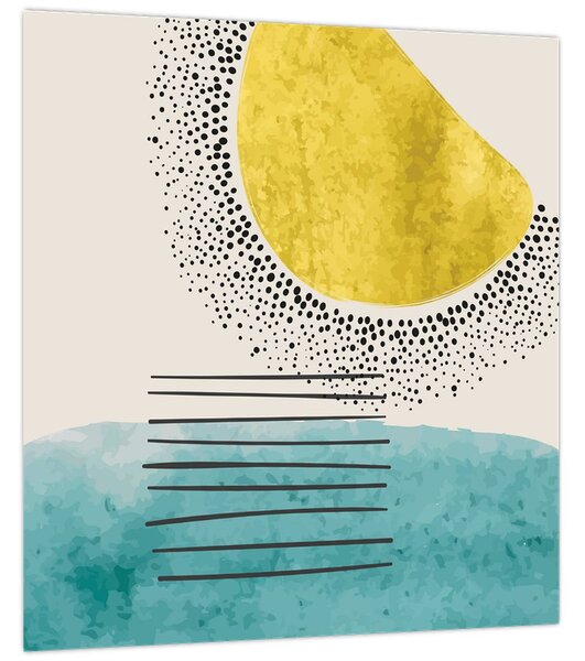 Obraz - Abstraktní malba pláže N⁰2 (30x30 cm)